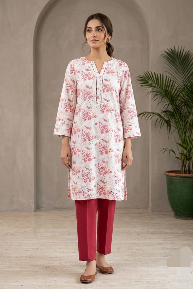 Position Chikankari Unstitched Embroidered ST Lawn 2pc