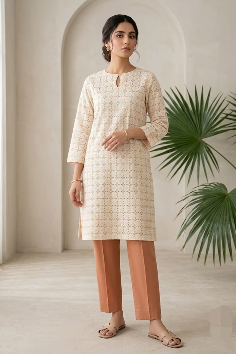 Position Chikankari Unstitched Embroidered ST Lawn 2pc