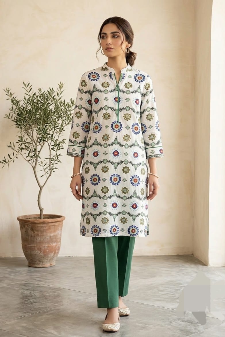 Position Chikankari Unstitched Embroidered ST Lawn 2pc