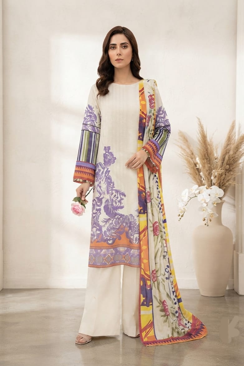 Jaffrani CH-07 Unstitched Printed Lawn 3pc