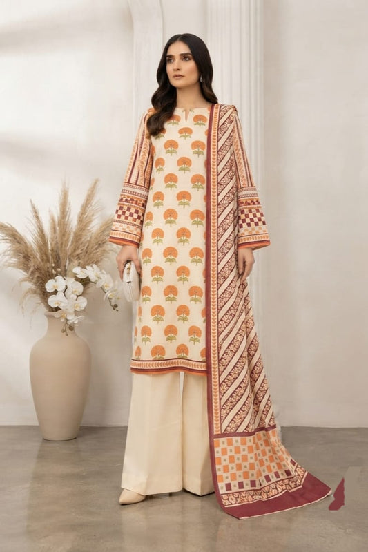 Jaffrani CH-07 Unstitched Printed Lawn 3pc