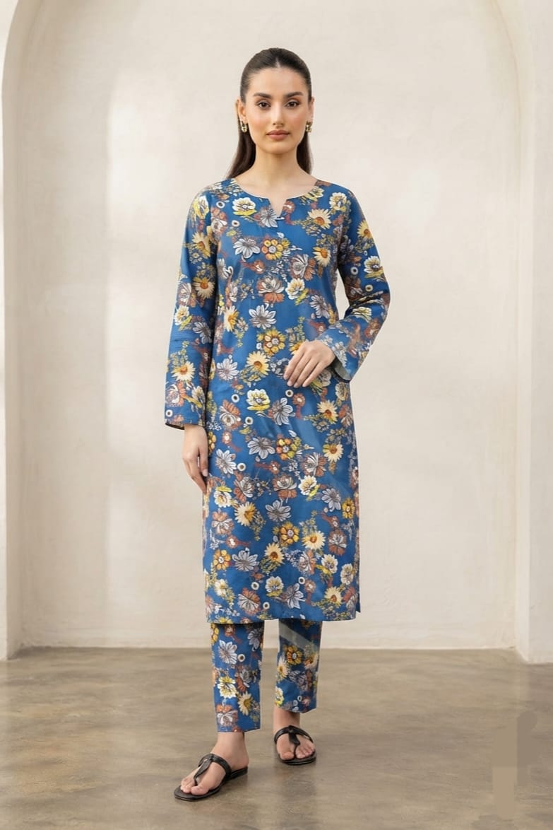 Silkari Unstitched Printed Allover Lawn 2pc