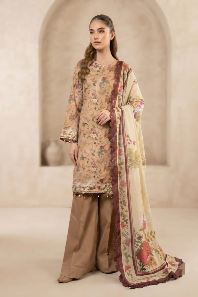 Hania Minahil Unstitched Printed Lawn 3pc