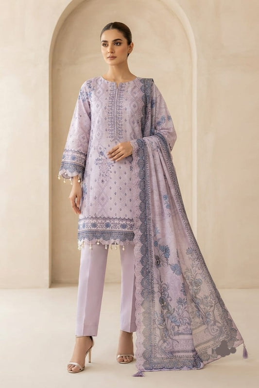 Hania Minahil Unstitched Printed Lawn 3pc