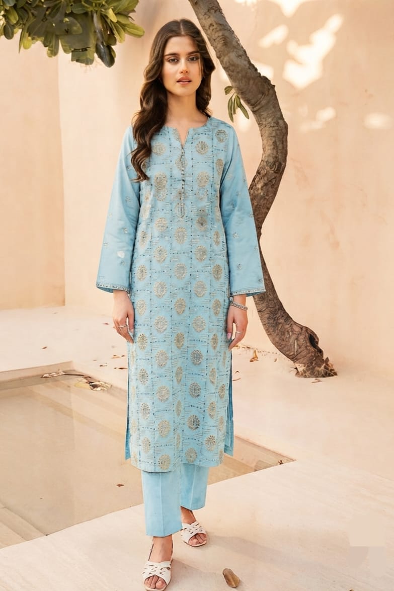Silkari Unstitched Embroidered Lawn ST 2pc