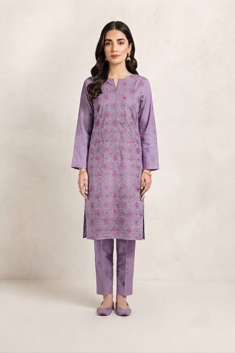 Silkari Unstitched Embroidered Lawn ST 2pc