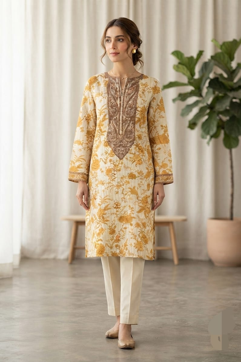 Zellbury Stitched Embroidered Lawn Shirt