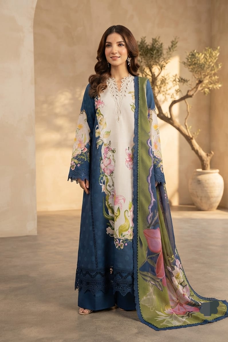 Maria B Unstitched Printed Lawn 3pc