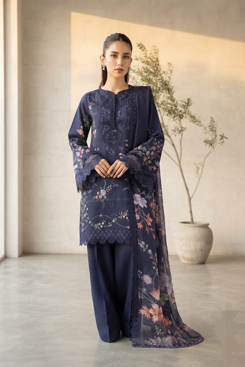 Maria B Unstitched Printed Lawn 3pc