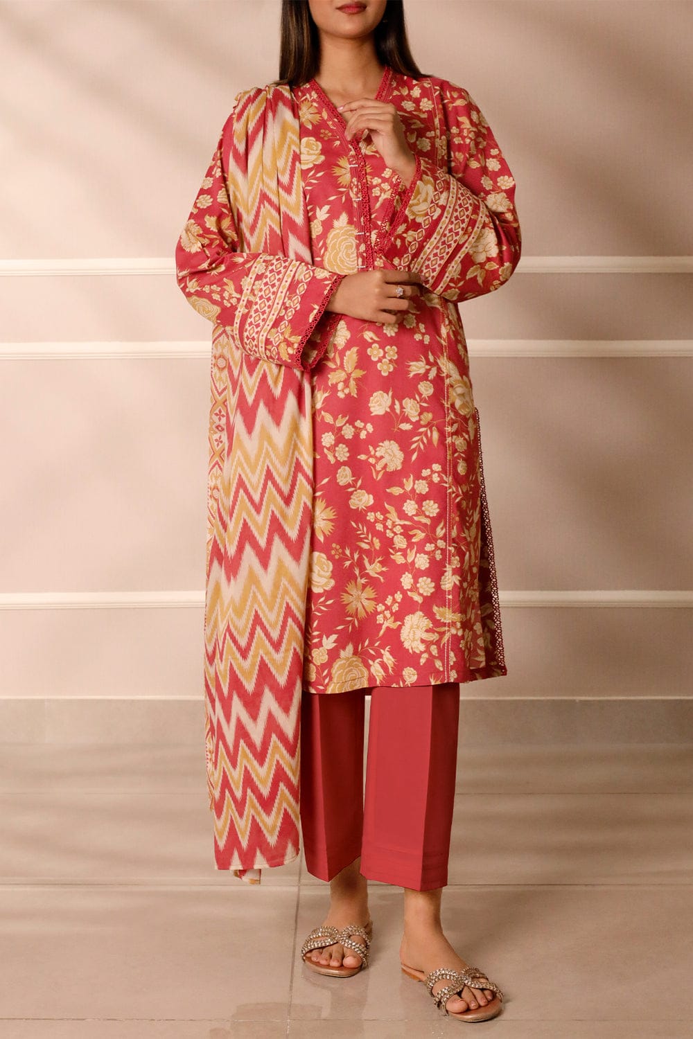 Saya Unstitched Printed Lawn 3pc