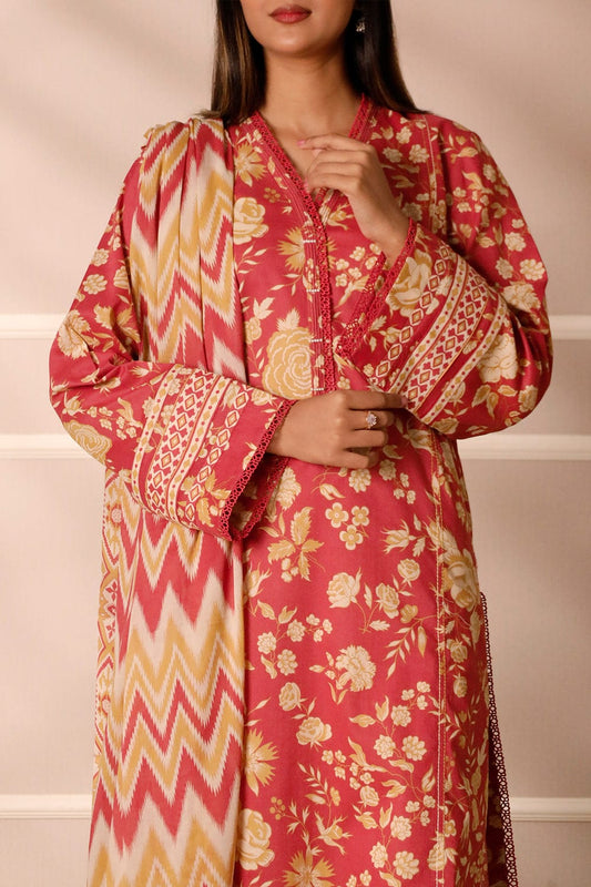 Saya Unstitched Printed Lawn 3pc