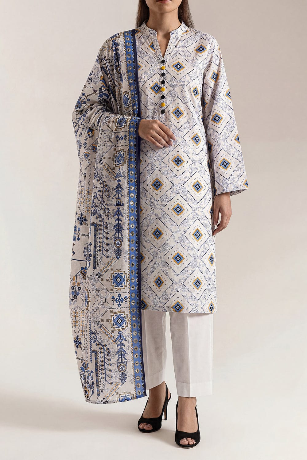 Saya Unstitched Printed Lawn 3pc
