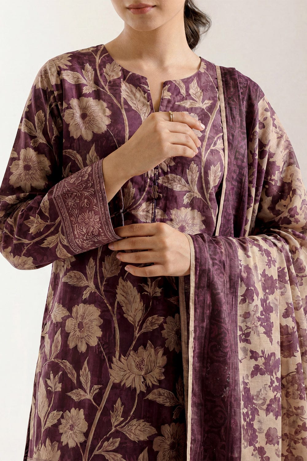 Saya Unstitched Printed Lawn 3pc