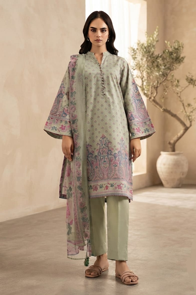 Sapphire Unstitched Printed Lawn 3pc