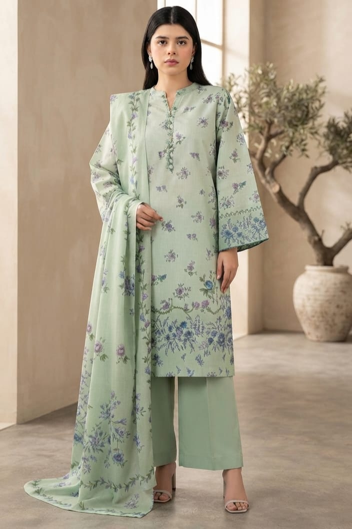 Sapphire Unstitched Printed Lawn 3pc