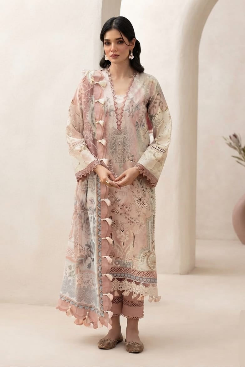 Khaadi Unstitched Printed Lawn 3pc