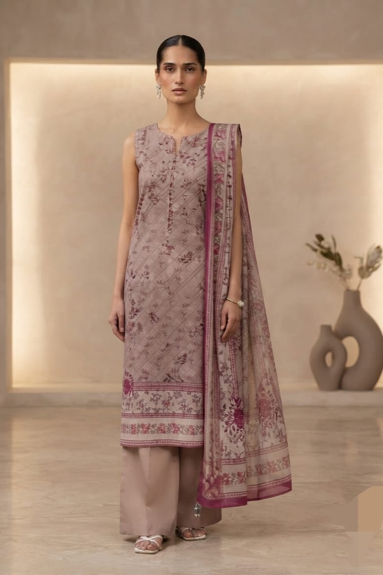 Khaadi Unstitched Printed Lawn 3pc