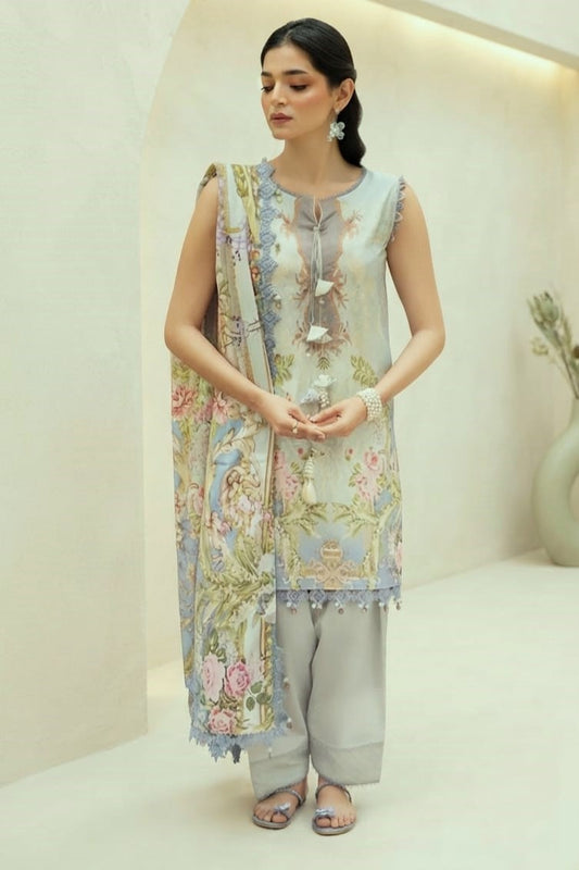 Khaadi Unstitched Printed Lawn 3pc