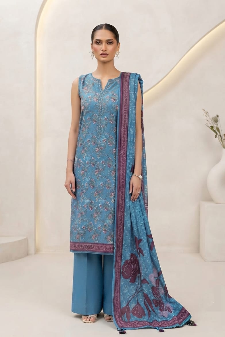 Khaadi Unstitched Printed Lawn 3pc