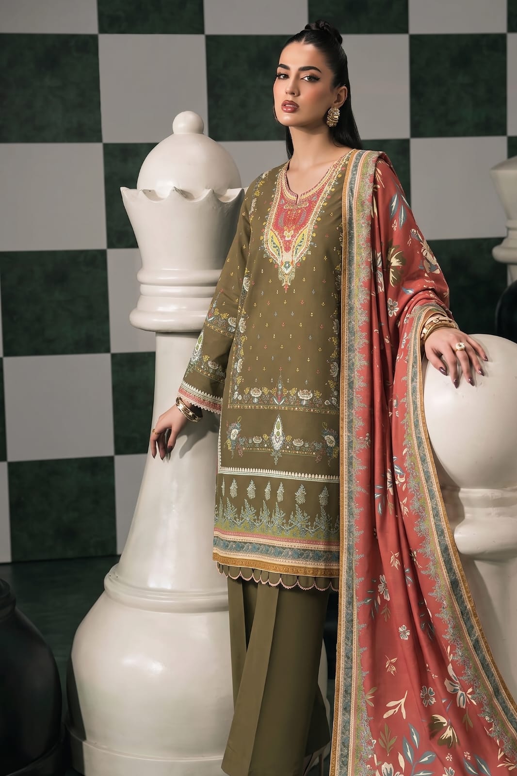 Khaadi Unstitched Printed Lawn 3pc