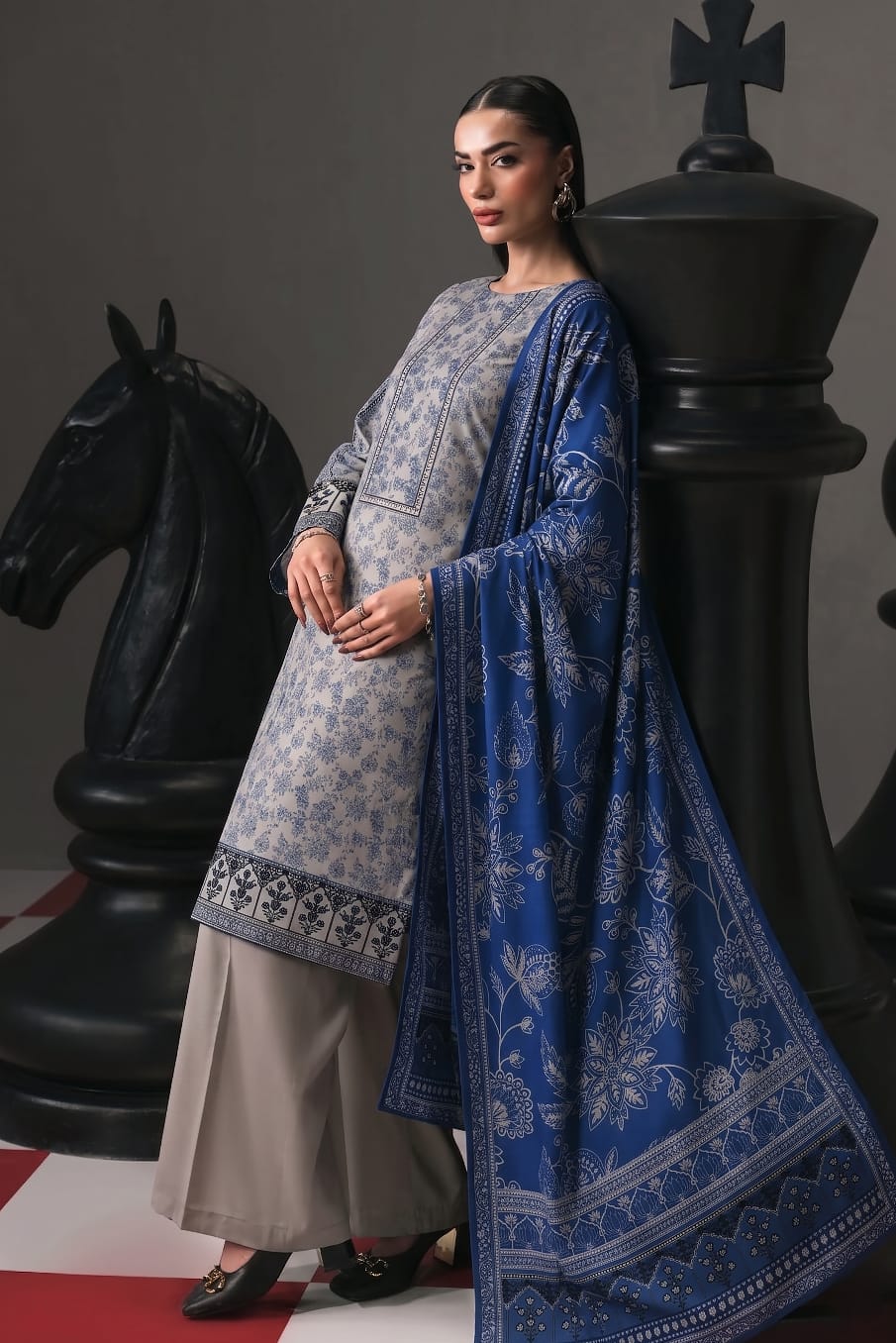 Khaadi Unstitched Printed Lawn 3pc