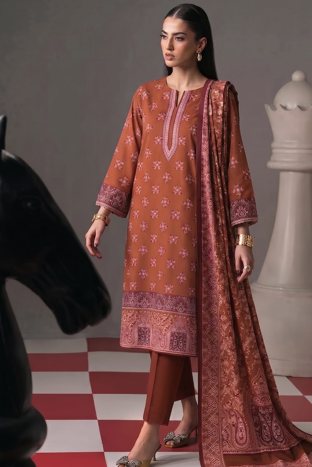 Khaadi Unstitched Printed Lawn 3pc