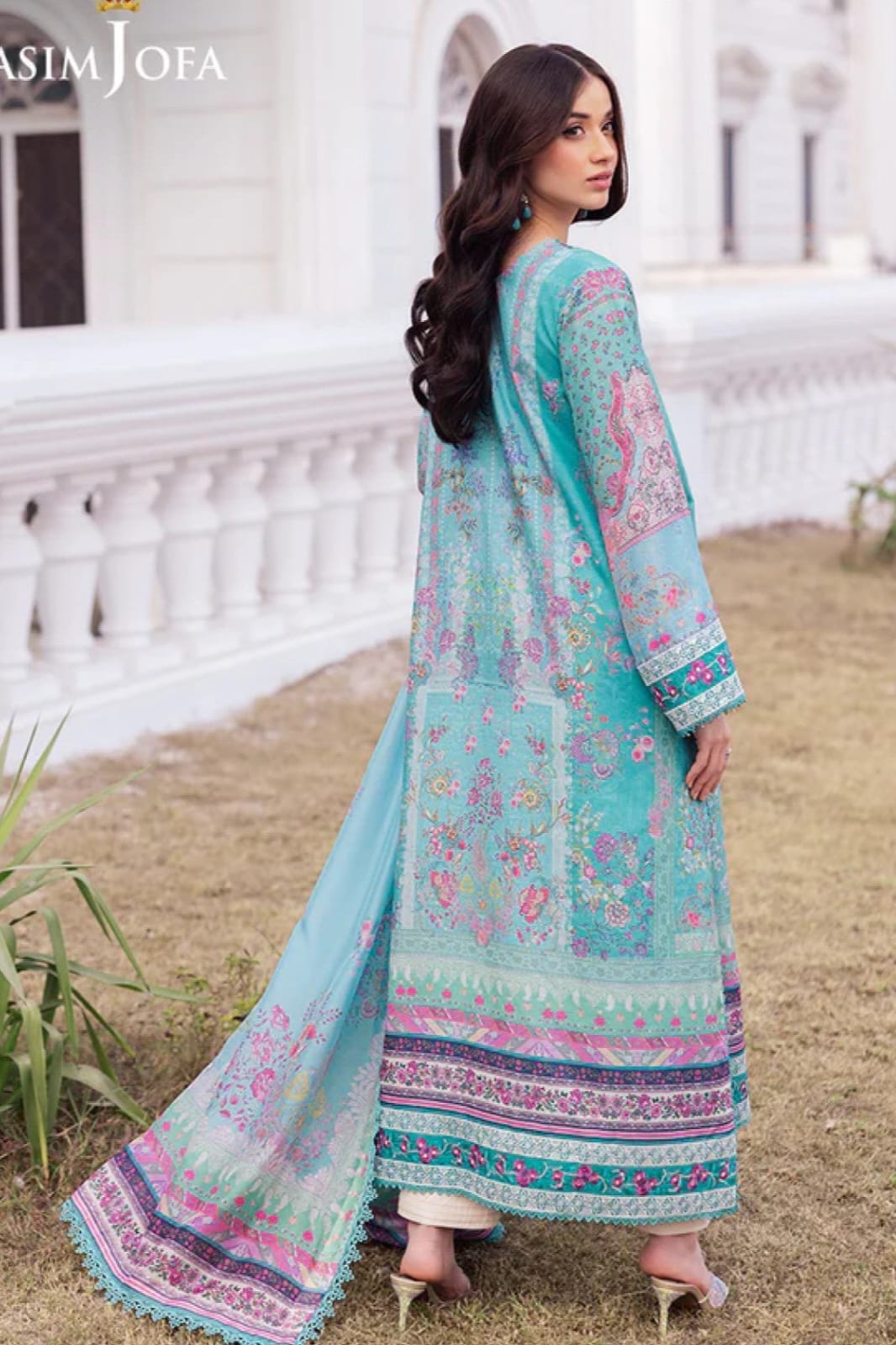 Asim Jofa Unstitched Printed Lawn 3pc