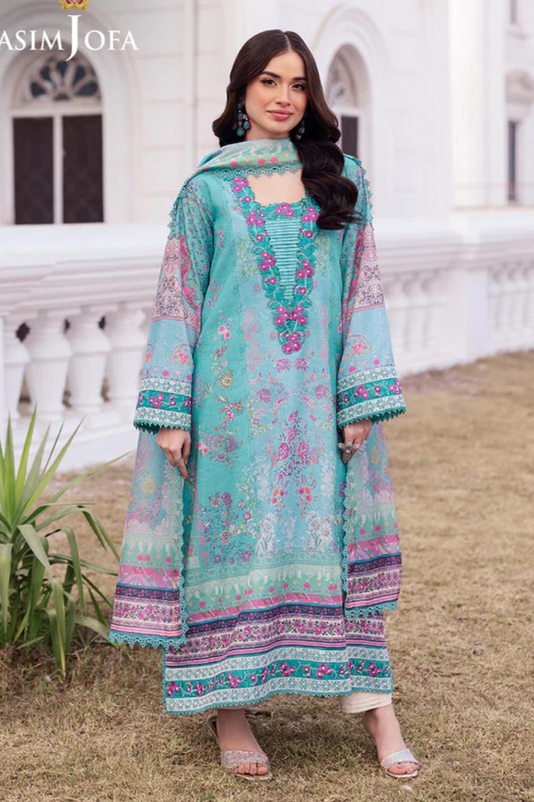 Asim Jofa Unstitched Printed Lawn 3pc
