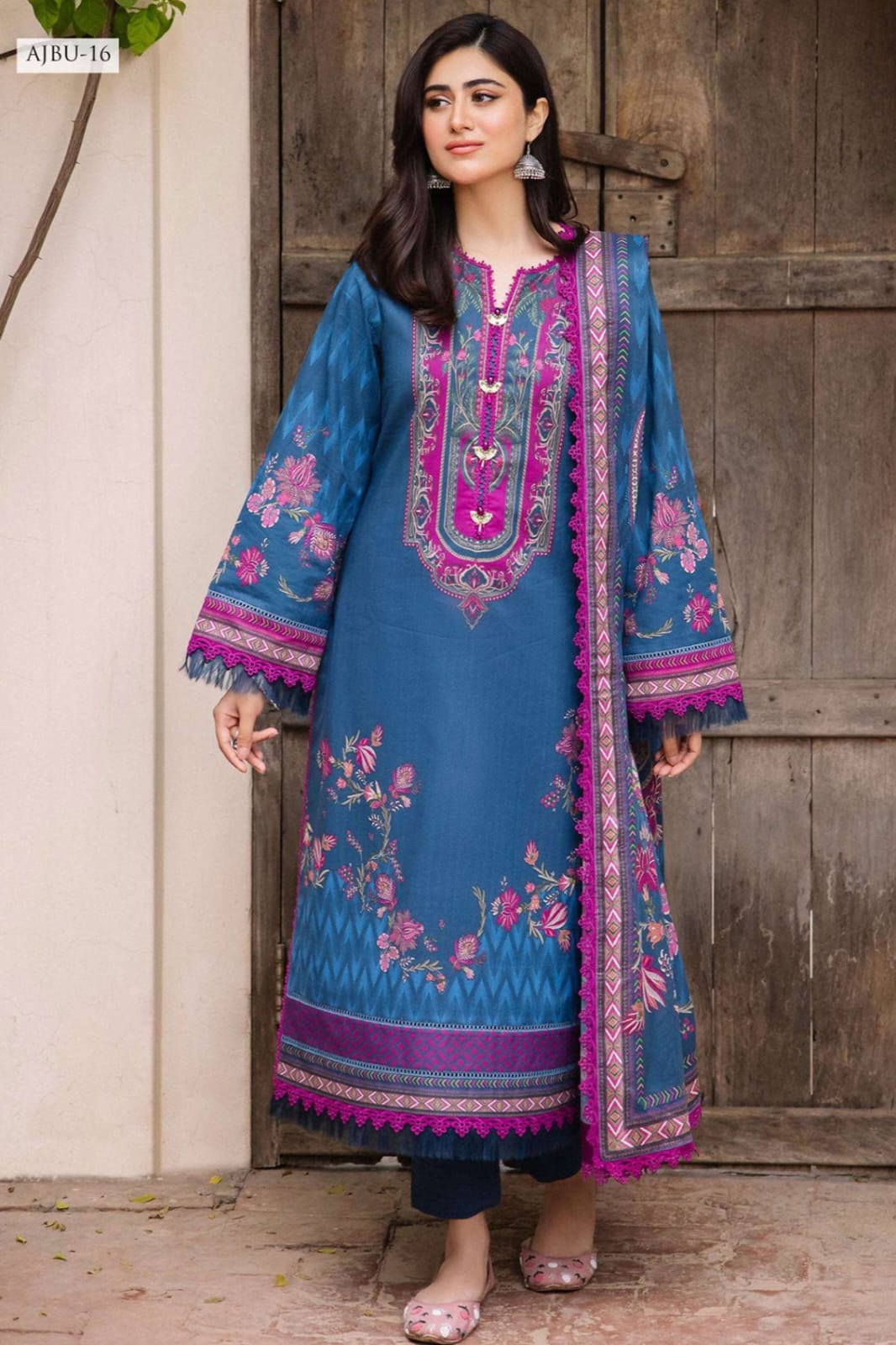 Asim Jofa Unstitched Printed Lawn 3pc