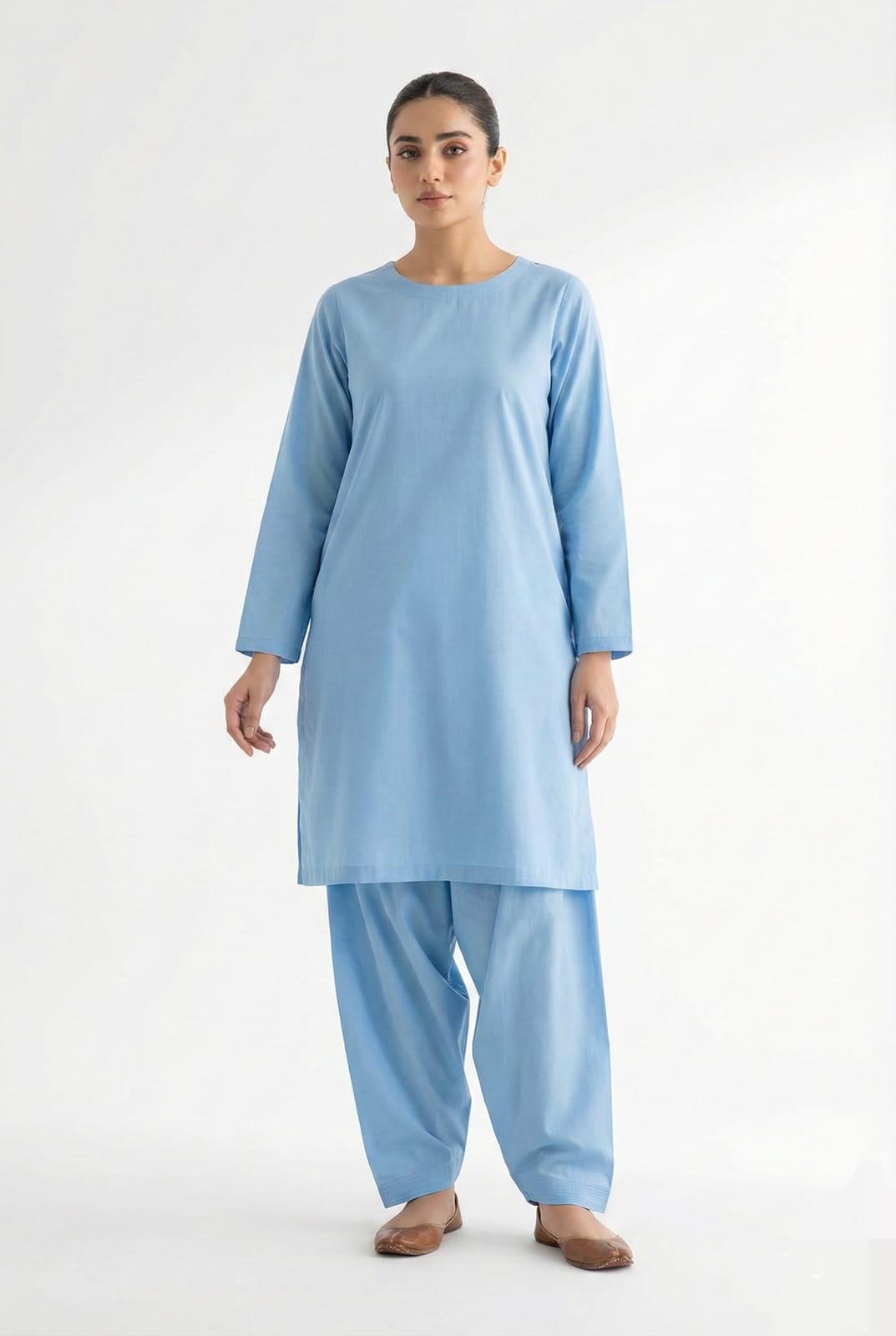 Sapphire Unstitched Plaino Lawn ST 2pc