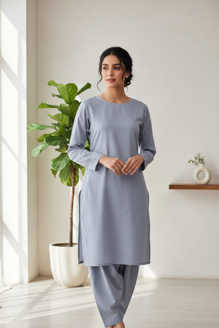 Sapphire Unstitched Plaino Lawn ST 2pc