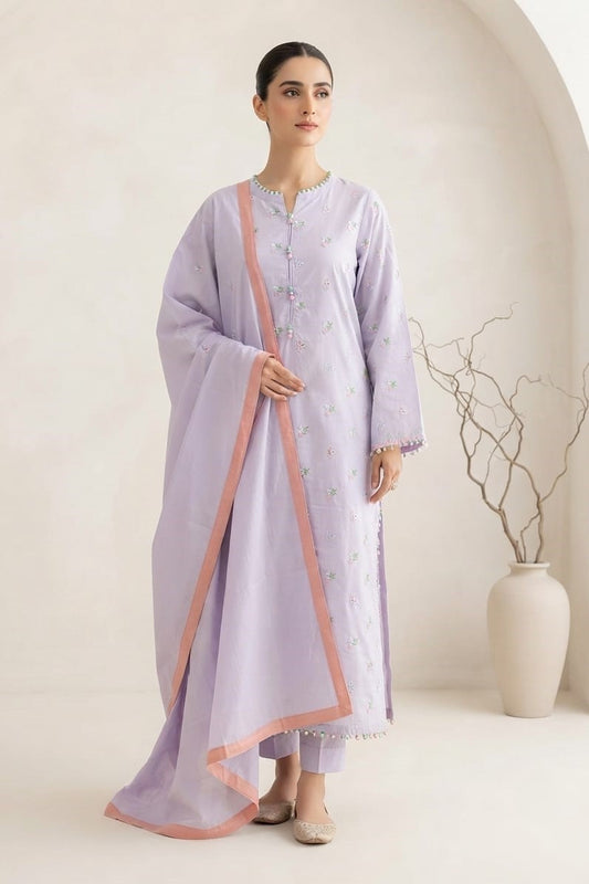 La Reine Stitched Embroidered 3Pc
