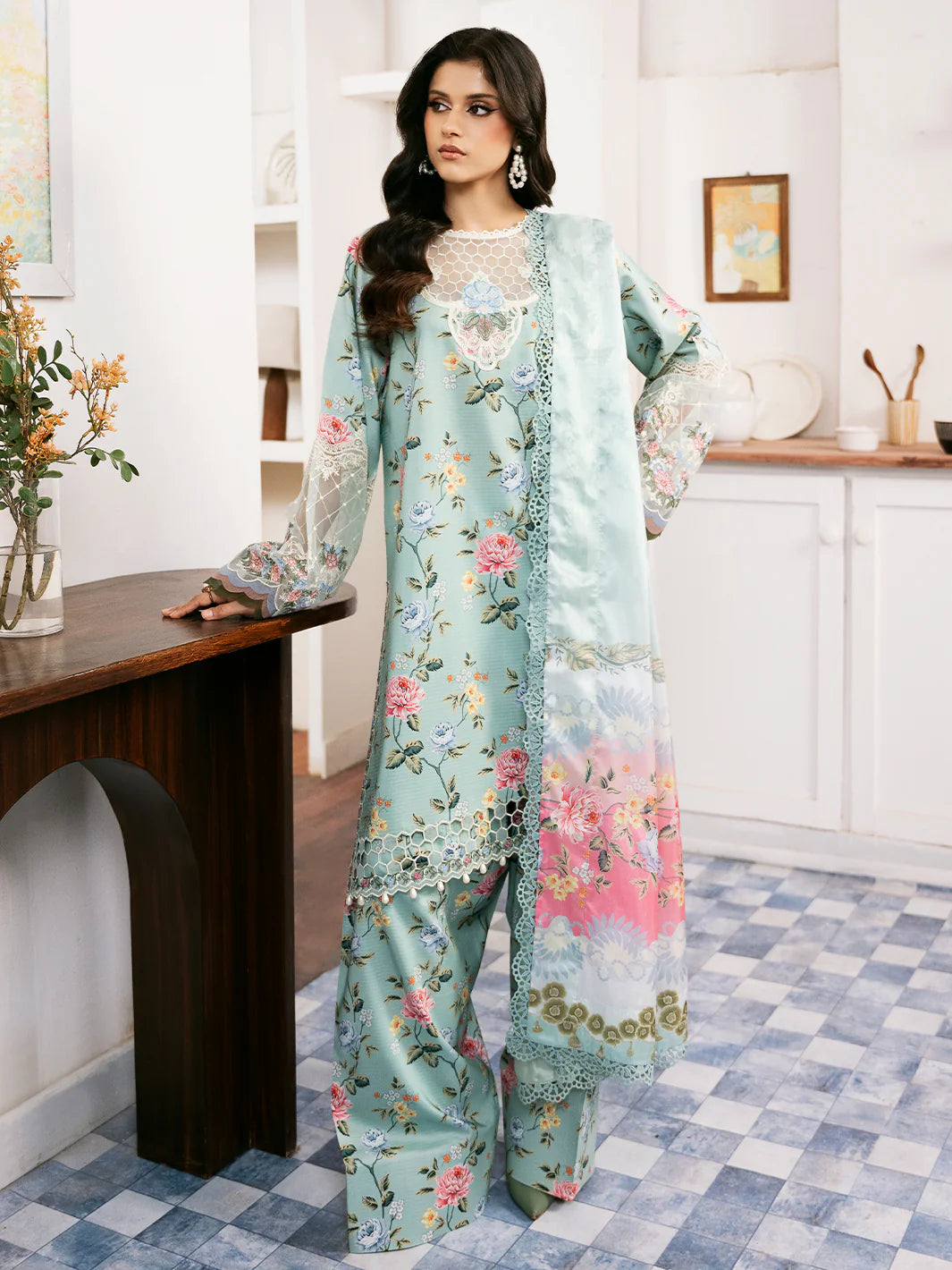 Bin Ilyas Luxury Embroidered Viscose Noura 3pc