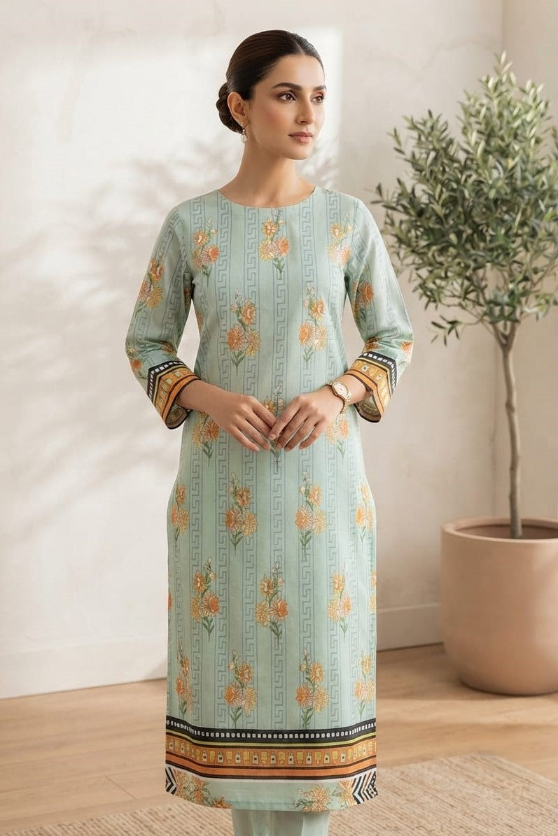 Cross Stitch Printed Lawn Unstitched Shirt