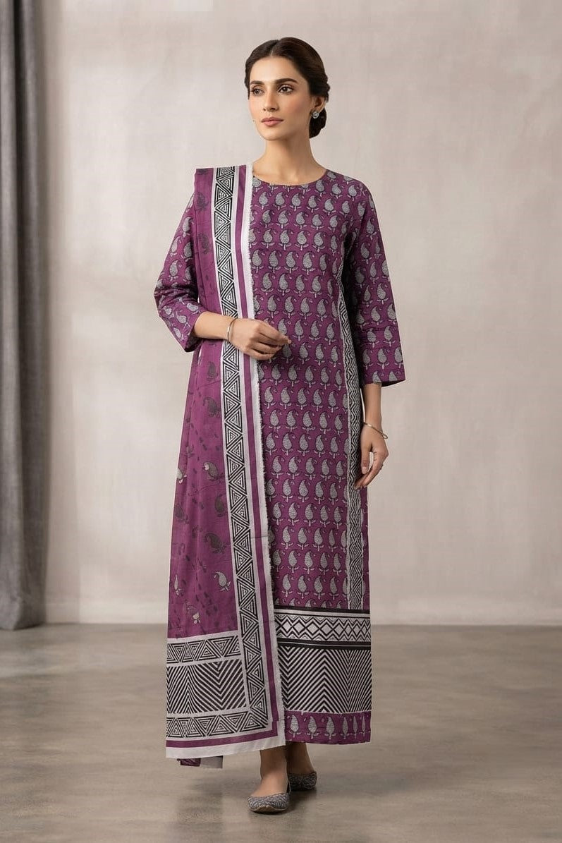 Mix Brand Unstitched Printed Lawn SD 2pc