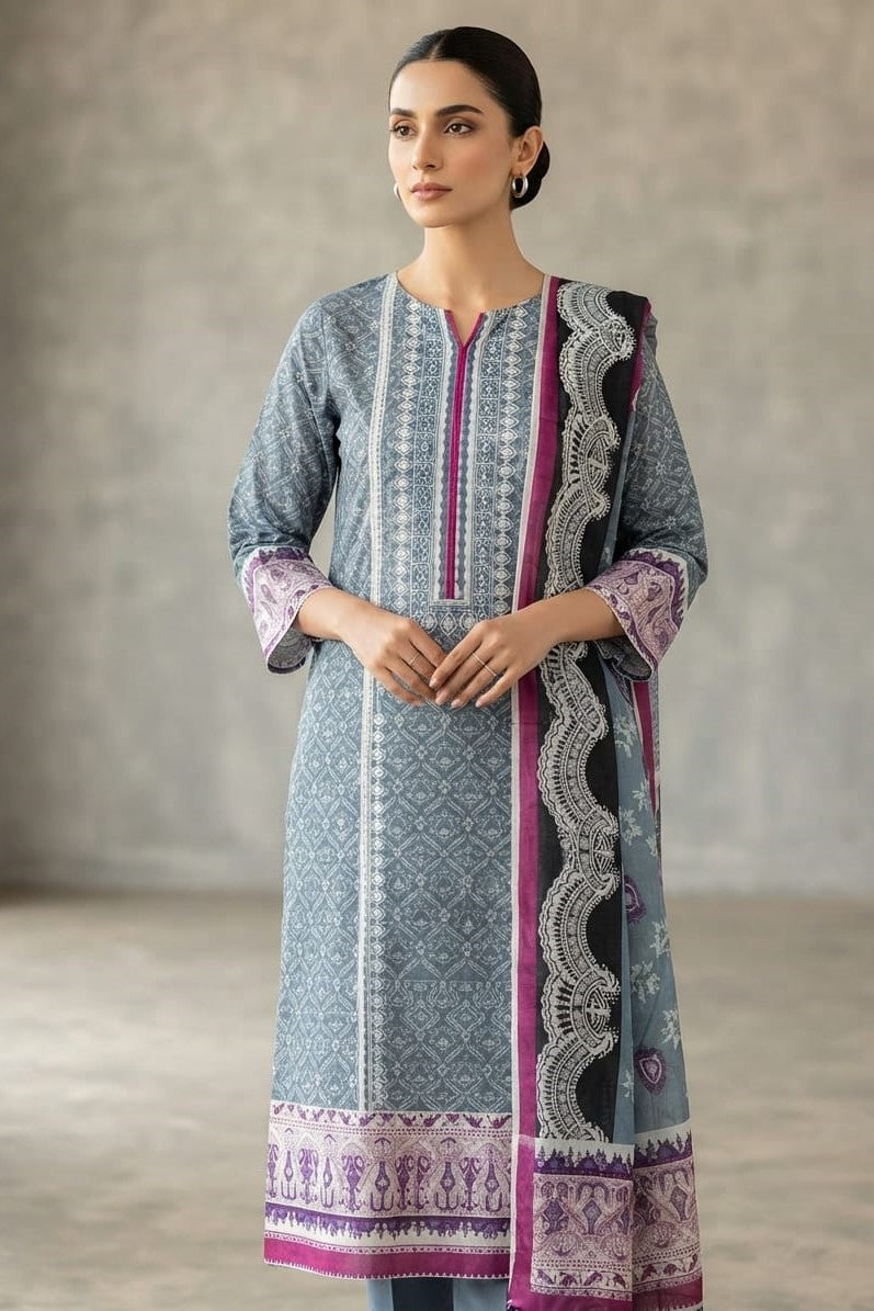 Mix Brand Unstitched Printed Lawn SD 2pc