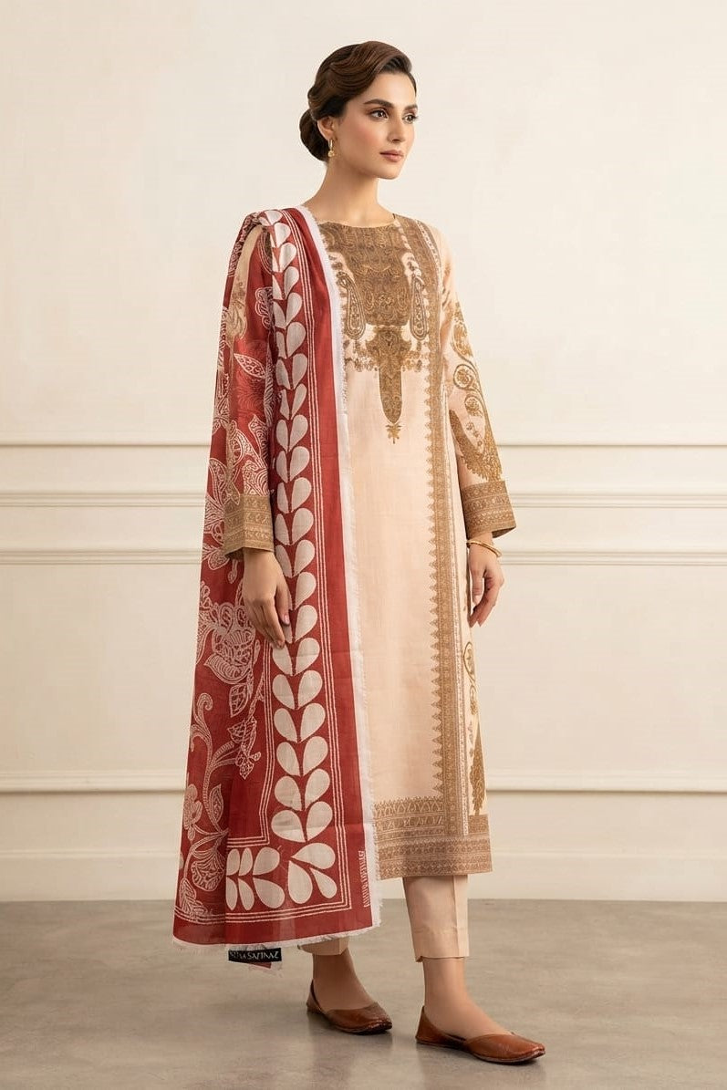 Mix Brand Unstitched Printed Lawn SD 2pc