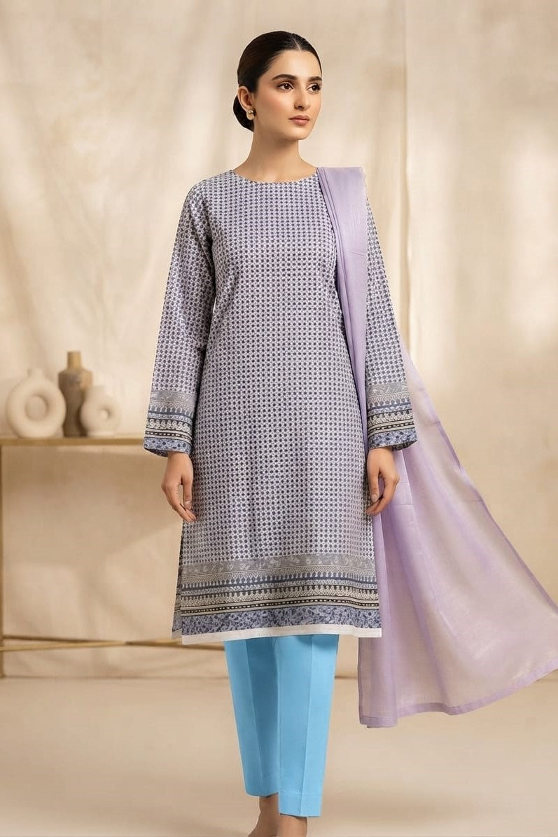 Mix Brand Unstitched Printed Lawn 3pc