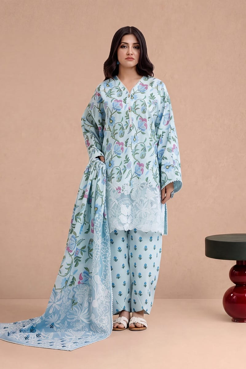 Bonanza Unstitched Printed Lawn 3pc