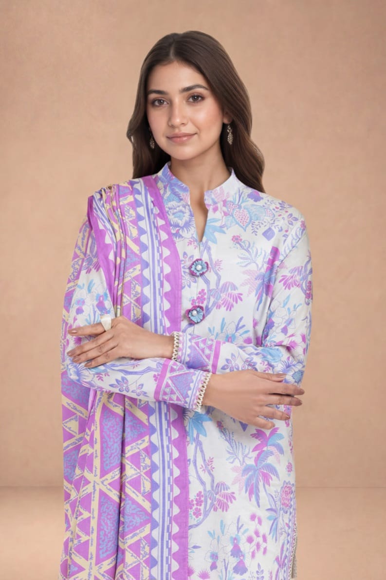 Bonanza Unstitched Printed Lawn 3pc
