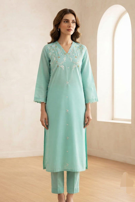 Zellbury Stitched Embroidered Lawn ST 2pc