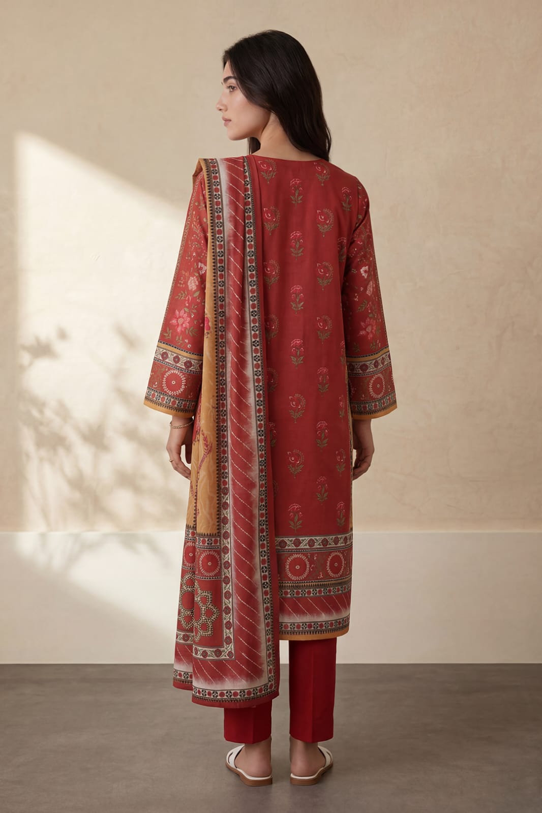 Zellbury Stitched Printed Lawn 3pc