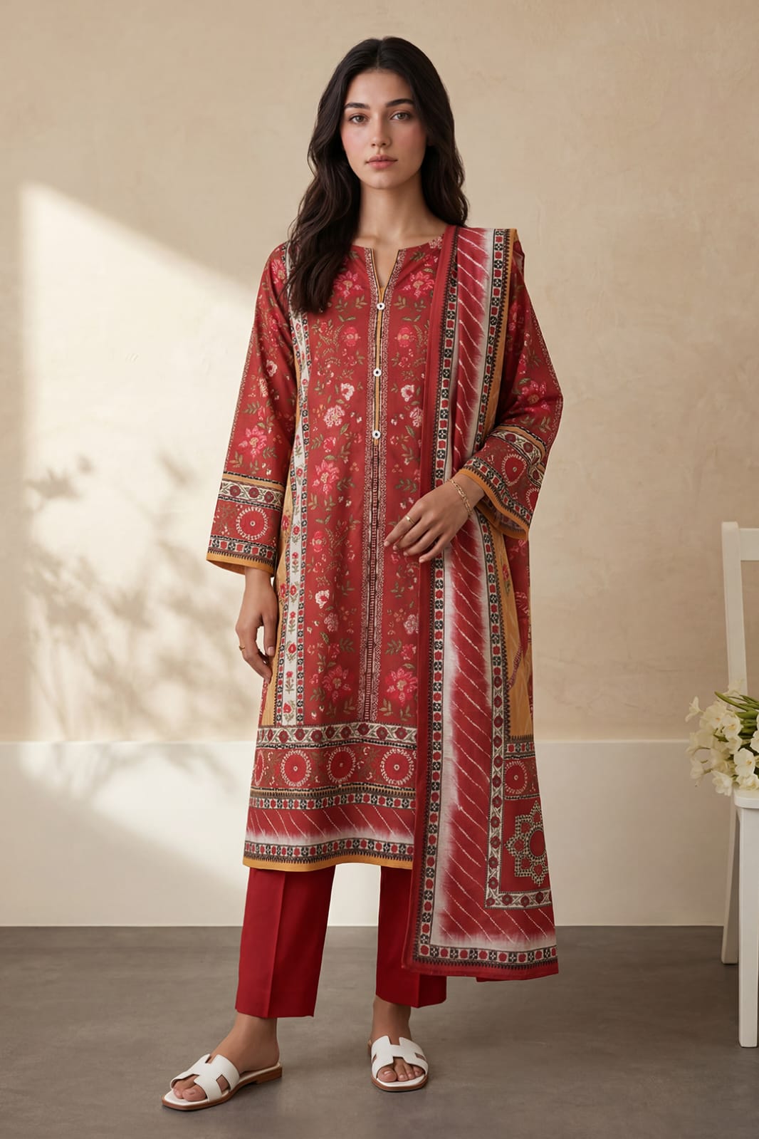 Zellbury Stitched Printed Lawn 3pc