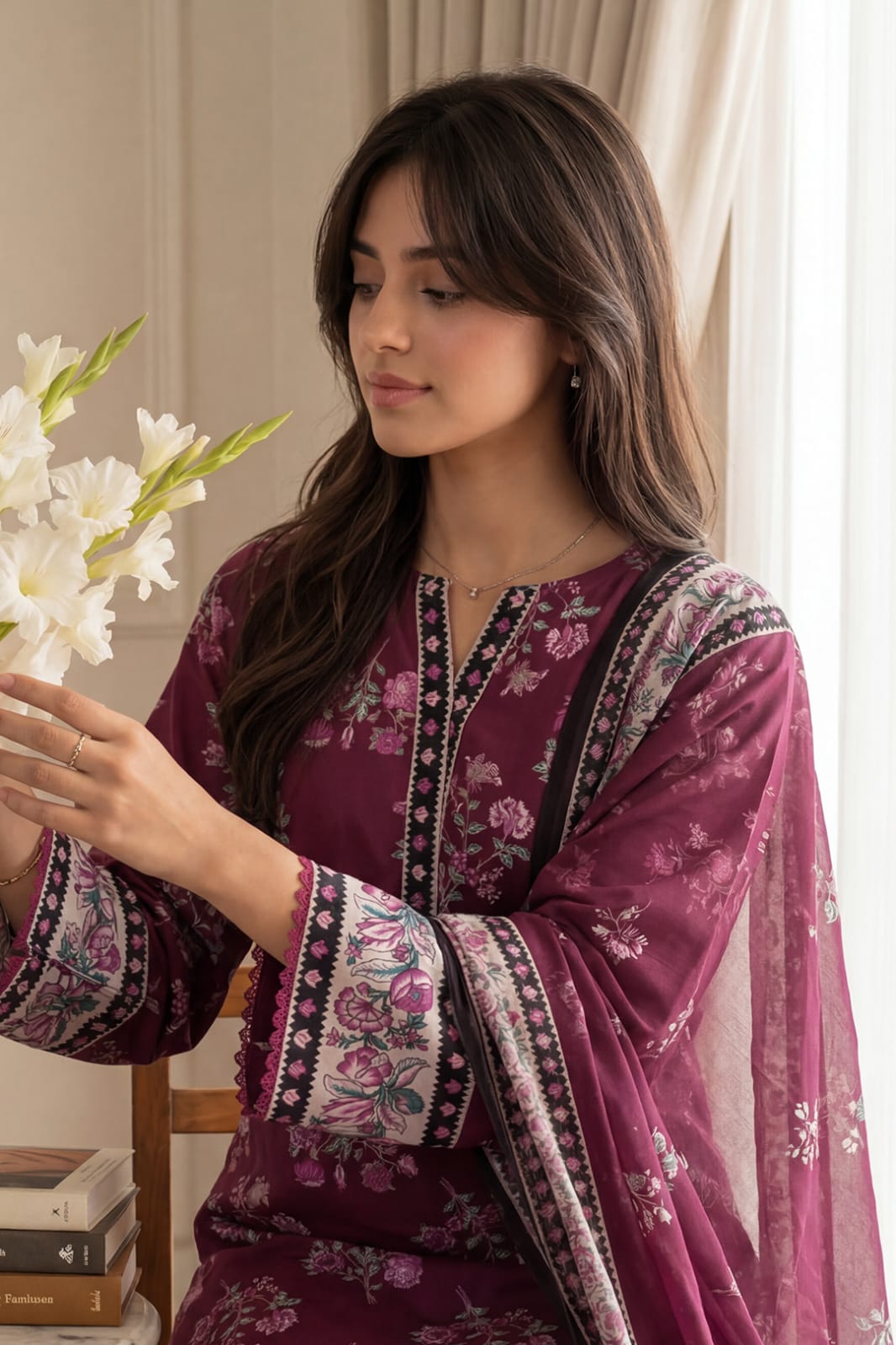 Zellbury Stitched Printed Lawn 3pc