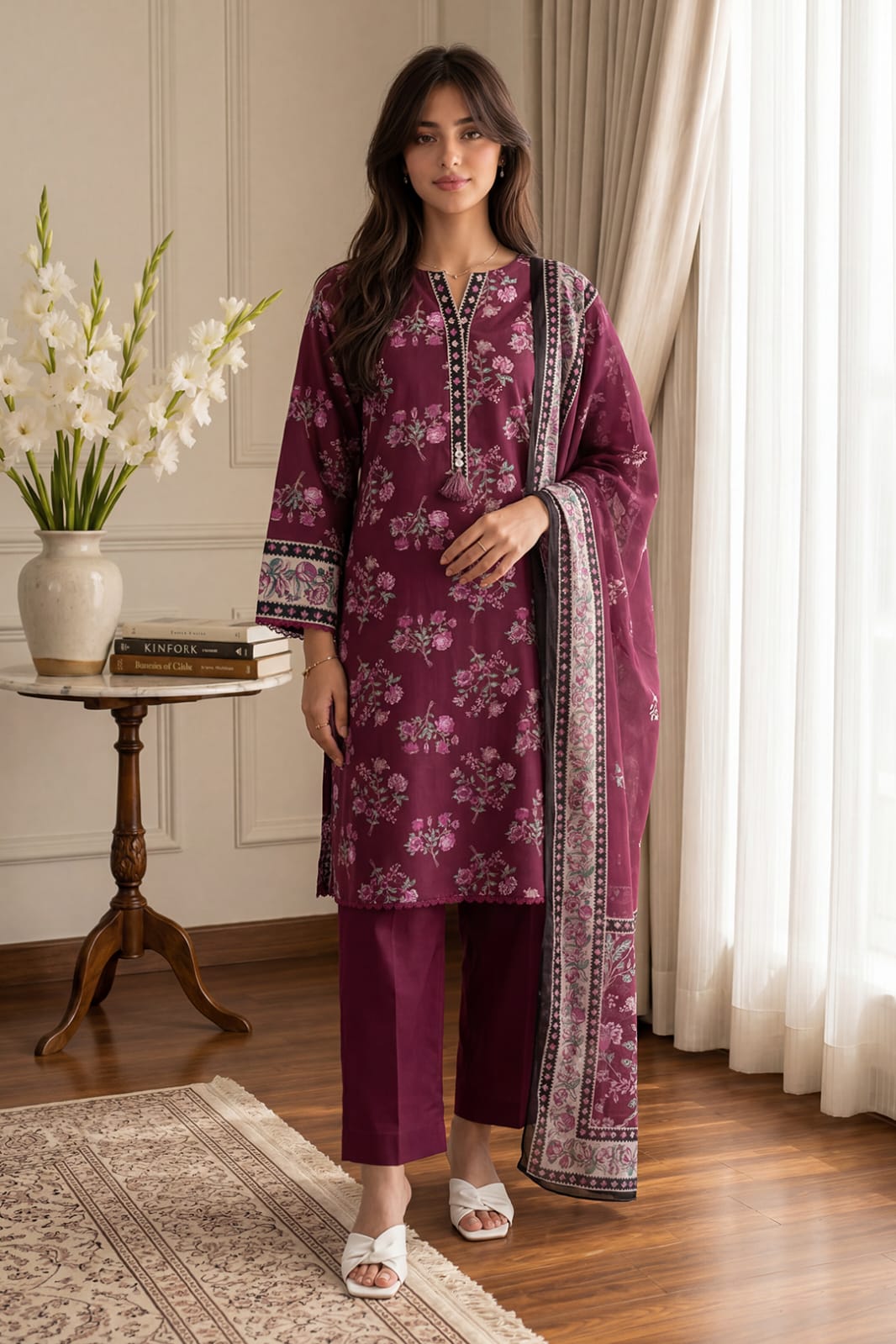 Zellbury Stitched Printed Lawn 3pc