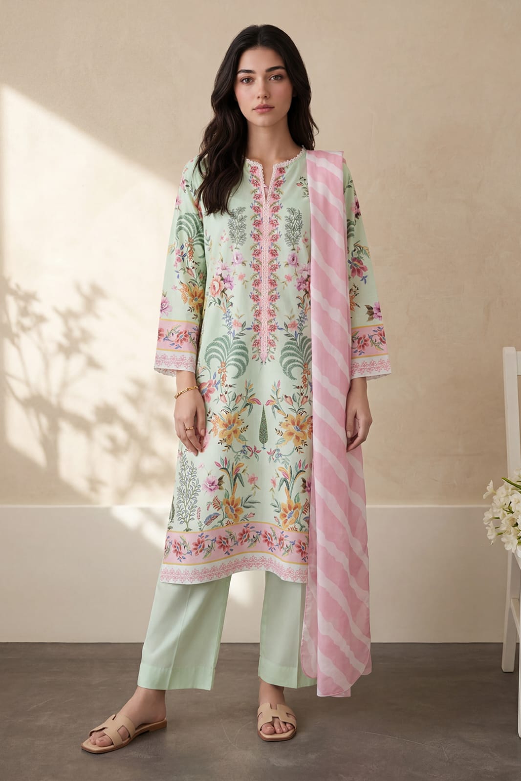 Zellbury Stitched Printed Lawn 3pc