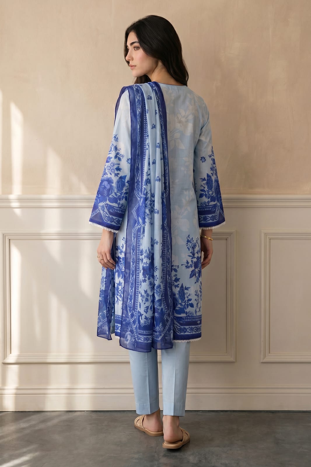 Zellbury Stitched Printed Lawn 3pc