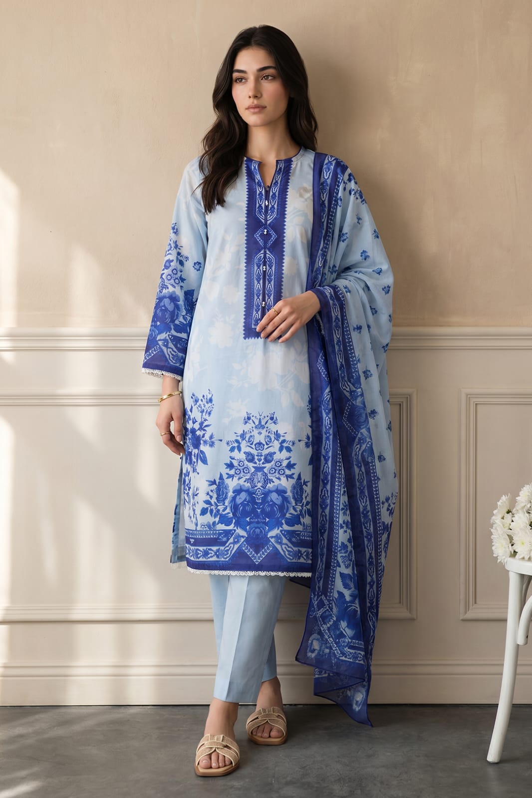 Zellbury Stitched Printed Lawn 3pc