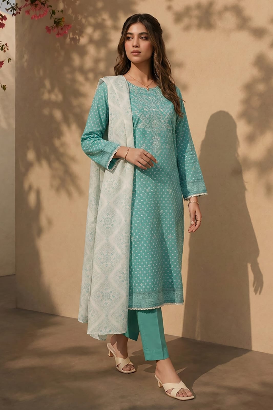Zellbury Stitched Embroidered Lawn 3pc