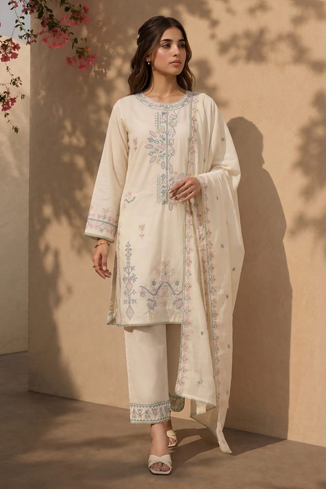 Zellbury Stitched Embroidered Lawn 3pc